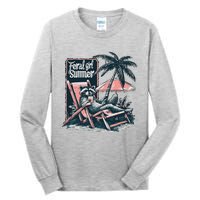 Vintage Feral Girl Summer Funny Design Tall Long Sleeve T-Shirt