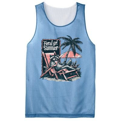 Vintage Feral Girl Summer Funny Design Mesh Reversible Basketball Jersey Tank