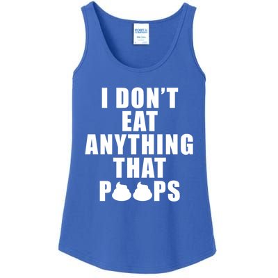 Vegan Funny Gift Funny Diet Gift I Dont Eat Anything That Poops Gift Ladies Essential Tank