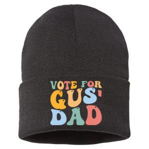 Vote For Gus Dad Team Gus Tim Walz Gus Walz Vp Sustainable Knit Beanie