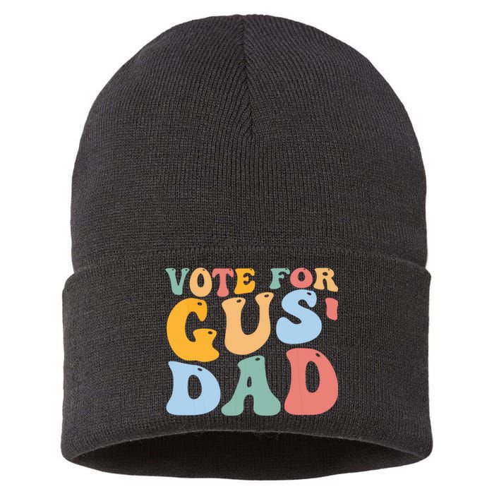 Vote For Gus Dad Team Gus Tim Walz Gus Walz Vp Sustainable Knit Beanie