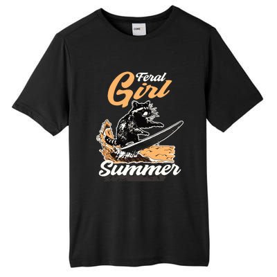 Vintage Feral Girl Summer Racoon Tall Fusion ChromaSoft Performance T-Shirt