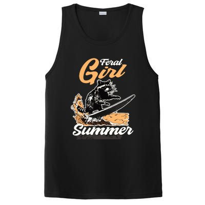 Vintage Feral Girl Summer Racoon PosiCharge Competitor Tank