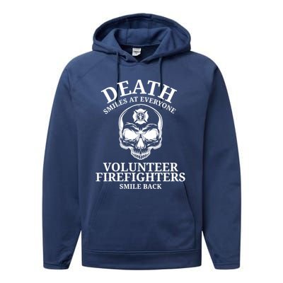 Volunteer Firefighter Gift For Firefighters Meaningful Gift Performance Fleece Hoodie