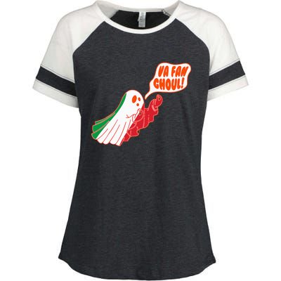 Va Fan Ghoul For Italian Funny Halloween Ghost Enza Ladies Jersey Colorblock Tee