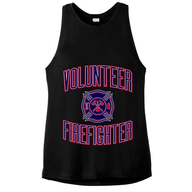 Volunteer Firefighter Gift And Ladies PosiCharge Tri-Blend Wicking Tank