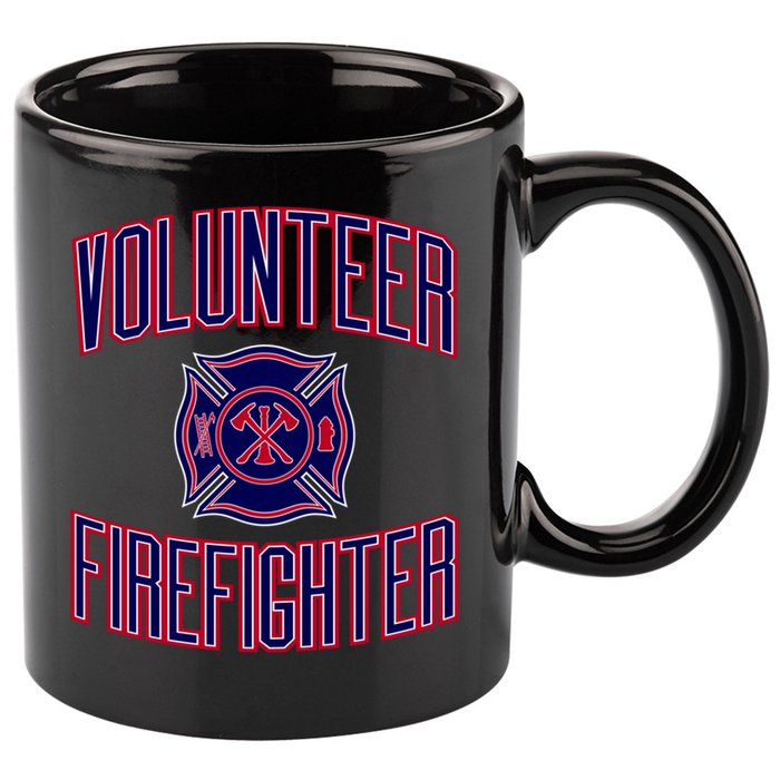 Volunteer Firefighter Gift And 11oz C Handle Ceramic Mug