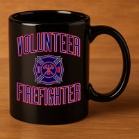 Volunteer Firefighter Gift And 11oz C Handle Ceramic Mug