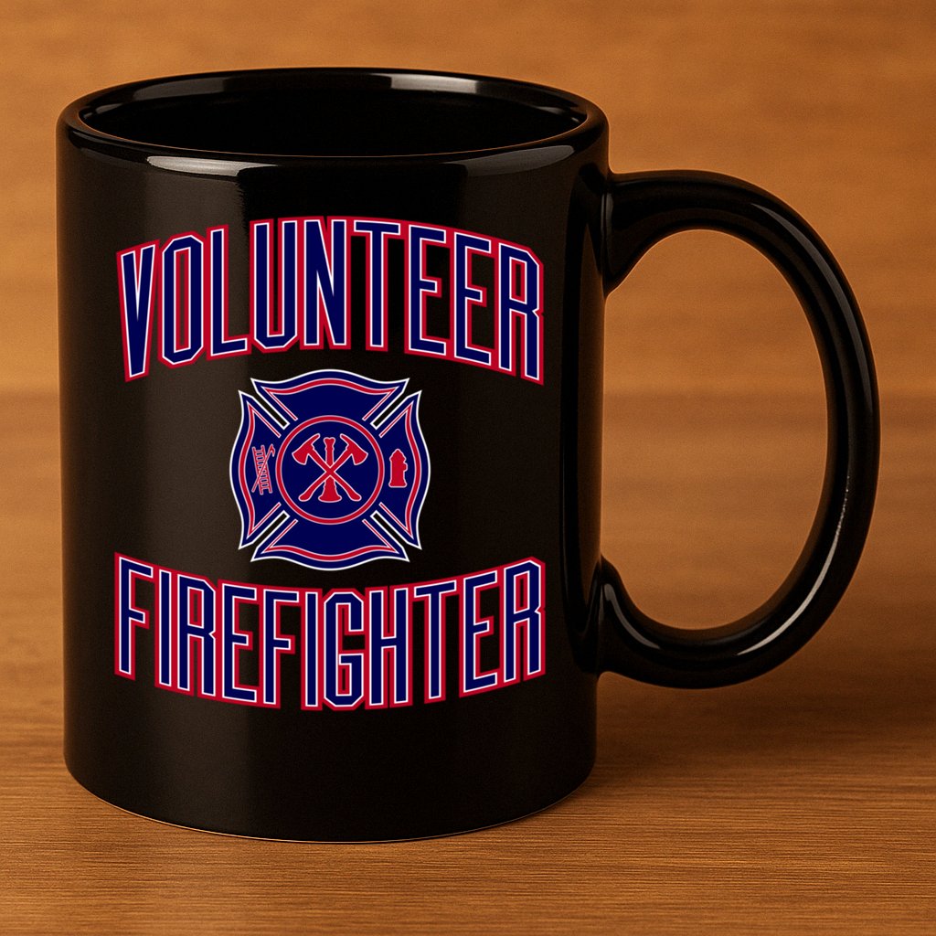 Volunteer Firefighter Gift And 11oz C Handle Ceramic Mug