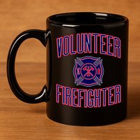 Volunteer Firefighter Gift And 11oz C Handle Ceramic Mug