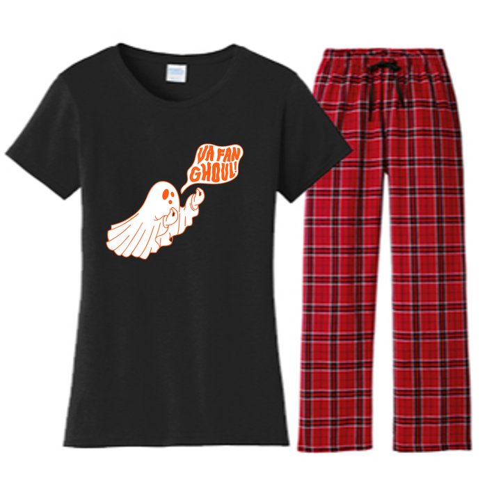 Va Fan Ghoul For Italian Funny Halloween Ghost Women's Flannel Pajama Set