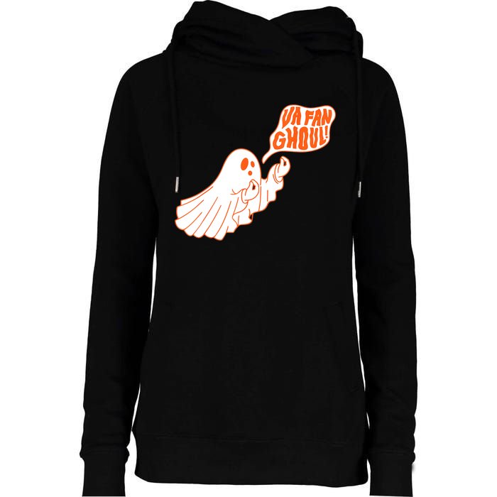 Va Fan Ghoul For Italian Funny Halloween Ghost Womens Funnel Neck Pullover Hood