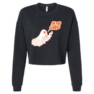 Va Fan Ghoul For Italian Funny Halloween Ghost Cropped Pullover Crew