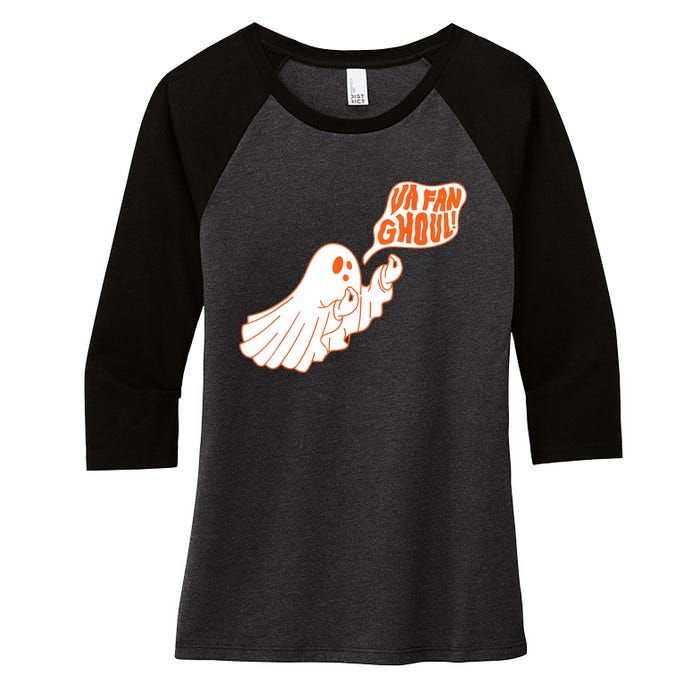 Va Fan Ghoul For Italian Funny Halloween Ghost Women's Tri-Blend 3/4-Sleeve Raglan Shirt