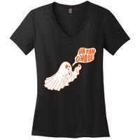 Va Fan Ghoul For Italian Funny Halloween Ghost Women's V-Neck T-Shirt