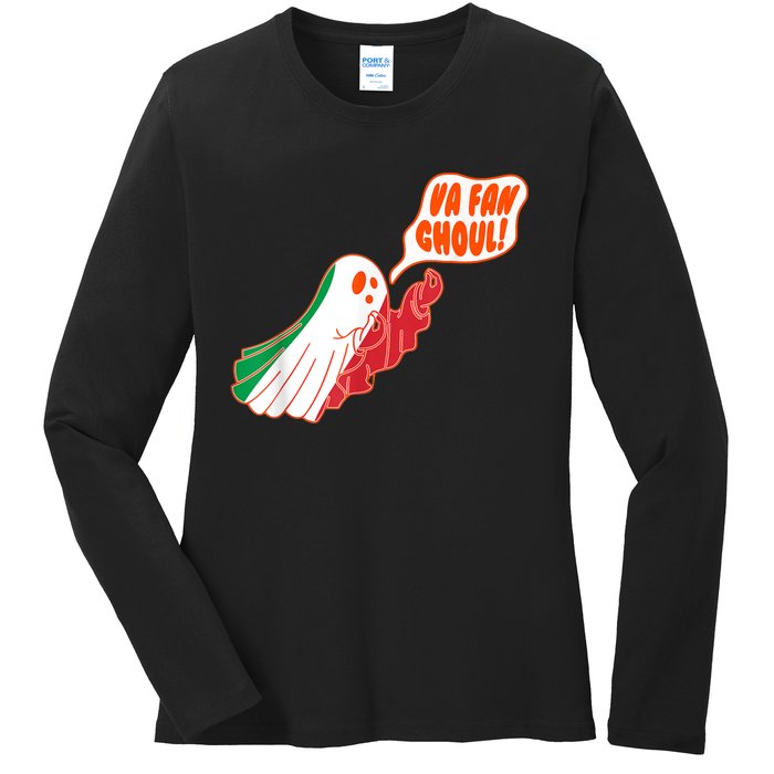 Va Fan Ghoul For Italian Funny Halloween Ghost Ladies Long Sleeve Shirt