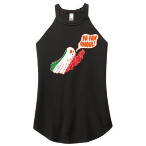 Va Fan Ghoul For Italian Funny Halloween Ghost Women's Perfect Tri Rocker Tank