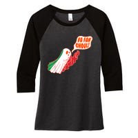 Va Fan Ghoul For Italian Funny Halloween Ghost Women's Tri-Blend 3/4-Sleeve Raglan Shirt