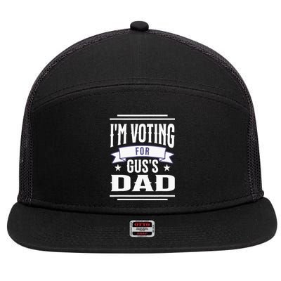 Voting For Gus Dad 2024 Coach And Comrade Kamala For People 7 Panel Mesh Trucker Snapback Hat