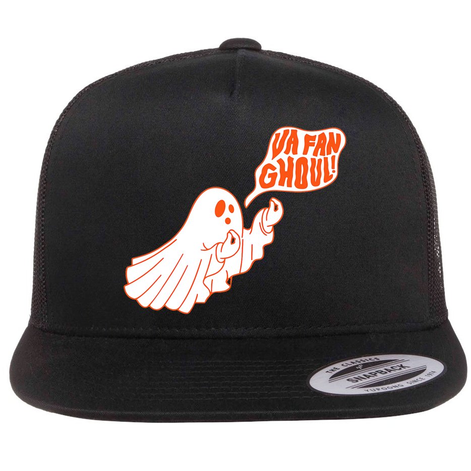 Va Fan Ghoul Italian Funny Halloween Ghost Flat Bill Trucker Hat