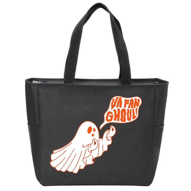 Va Fan Ghoul Italian Funny Halloween Ghost Zip Tote Bag