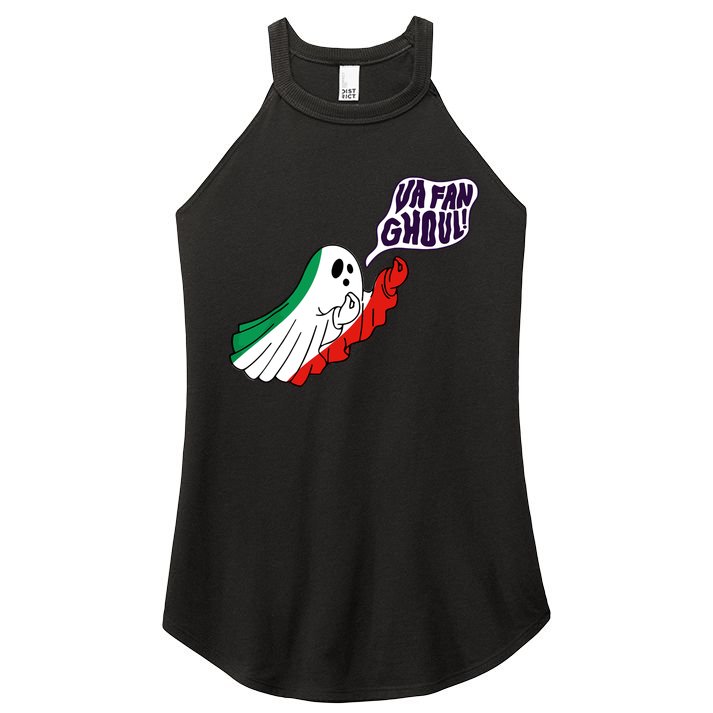 Va Fan Ghoul Italian Funny Halloween Ghost Women's Perfect Tri Rocker Tank