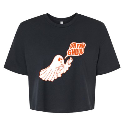 Va Fan Ghoul Italian Funny Halloween Ghost Bella+Canvas Jersey Crop Tee