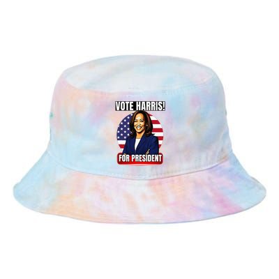 Vote For Harris 2024 Kamala Harris For President Election Tie Dye Newport Bucket Hat