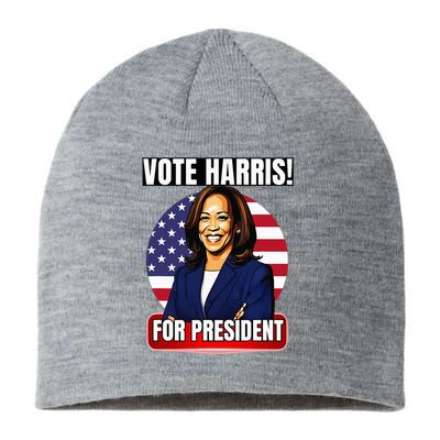 Vote For Harris 2024 Kamala Harris For President Election Sustainable Beanie