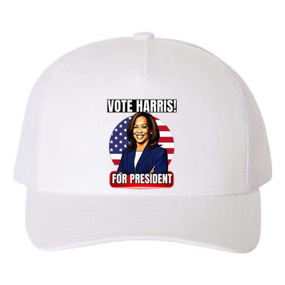 Vote For Harris 2024 Kamala Harris For President Election Yupoong Adult 5-Panel Trucker Hat