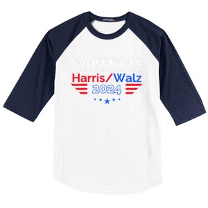 Veteran For Harris Walz For President 2024 Gift Baseball Sleeve Shirt