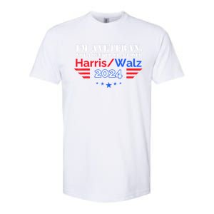 Veteran For Harris Walz For President 2024 Gift Softstyle CVC T-Shirt