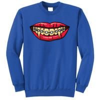 Vampire Fangs Halloween Dentist Orthodontic Braces Gift Sweatshirt