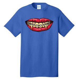 Vampire Fangs Halloween Dentist Orthodontic Braces Gift Tall T-Shirt