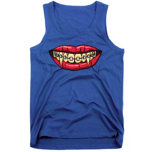 Vampire Fangs Halloween Dentist Orthodontic Braces Gift Tank Top