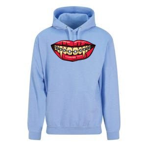 Vampire Fangs Halloween Dentist Orthodontic Braces Gift Unisex Surf Hoodie