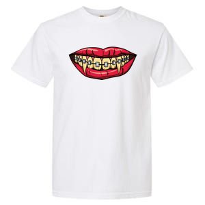 Vampire Fangs Halloween Dentist Orthodontic Braces Gift Garment-Dyed Heavyweight T-Shirt