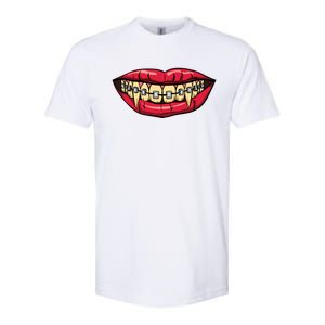 Vampire Fangs Halloween Dentist Orthodontic Braces Gift Softstyle CVC T-Shirt