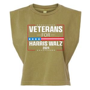 Veterans For Harris Walz 2024 Garment-Dyed Women's Muscle Tee