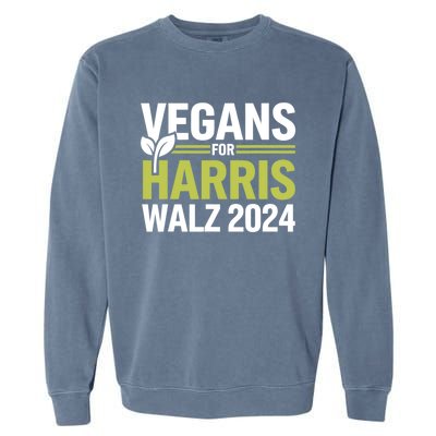 Vegans For Harris Waltz Walz 2024 Vegan For Kamala 2024 Garment-Dyed Sweatshirt