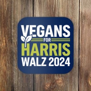 Vegans For Harris Waltz Walz 2024 Vegan For Kamala 2024 Coaster