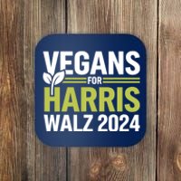 Vegans For Harris Waltz Walz 2024 Vegan For Kamala 2024 Coaster