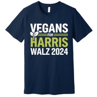 Vegans For Harris Waltz Walz 2024 Vegan For Kamala 2024 Premium T-Shirt