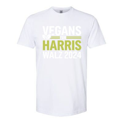 Vegans For Harris Waltz Walz 2024 Vegan For Kamala 2024 Softstyle® CVC T-Shirt