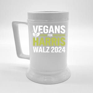 Vegans For Harris Waltz Walz 2024 Vegan For Kamala 2024 Beer Stein