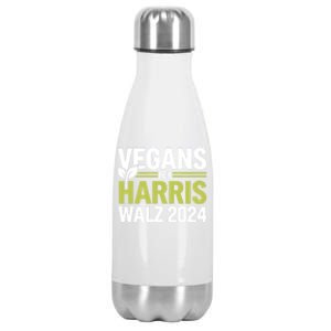 Vegans For Harris Waltz Walz 2024 Vegan For Kamala 2024 Stainless Steel Insulated Water Bottle