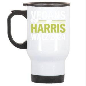 Vegans For Harris Waltz Walz 2024 Vegan For Kamala 2024 Stainless Steel Travel Mug