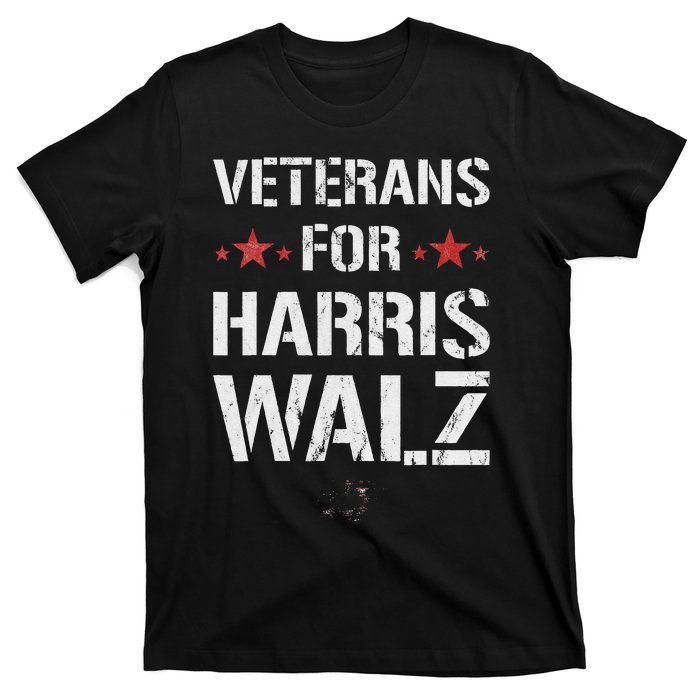 Veterans For Harris 2024 Kamala Harris Tim Walz Veteran Usa T-Shirt