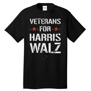 Veterans For Harris 2024 Kamala Harris Tim Walz Veteran Usa Tall T-Shirt