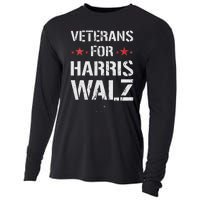 Veterans For Harris 2024 Kamala Harris Tim Walz Veteran Usa Cooling Performance Long Sleeve Crew